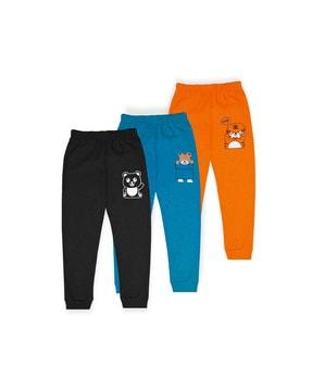pack of 3 graphic print track pants