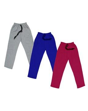 pack of 3 high-rise straight track pants
