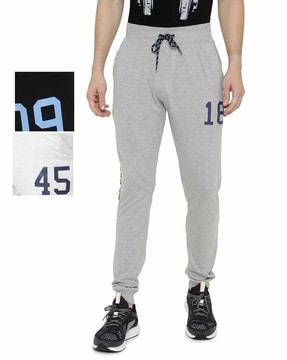pack of 3 joggers with numeric print detail