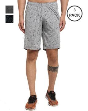 pack of 3 micro print shorts