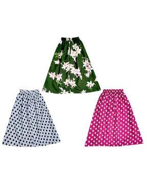 pack of 3 printed a-line skirt