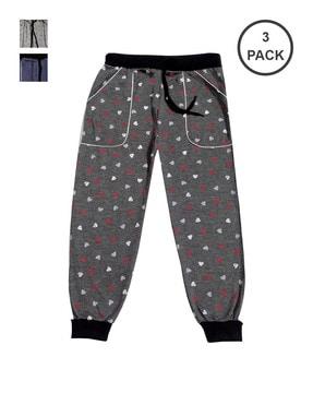 pack of 3 printed joggers