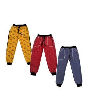 pack of 3 printed joggers
