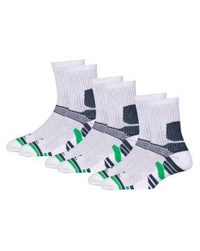 pack of 3 printed mid-calf socks