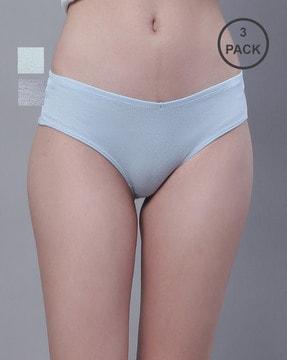 pack of 3 ribbed hipster panties