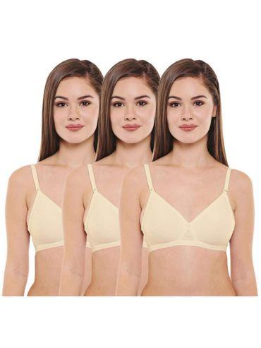 pack of 3 seamless cup bra in skin colour