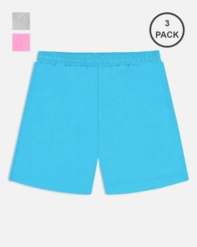 pack of 3 shorts with drawstring waist