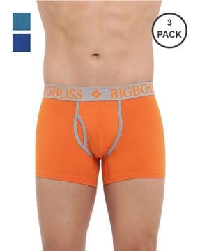 pack of 3 solid trunks with branding