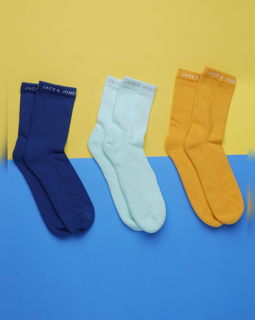 pack of 3 terry mid length socks