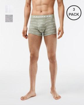 pack of 3 trunks with contrast waistband