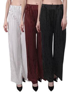 pack of 3 women striped palazzos