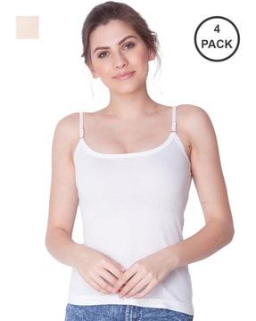pack of 4 camisoles with adjustable straps