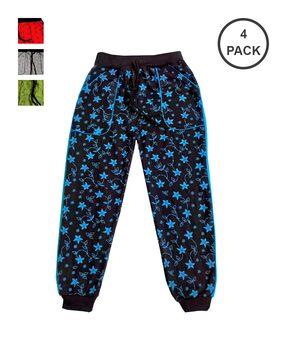 pack of 4 printed joggers