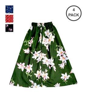 pack of 4 printed skirts