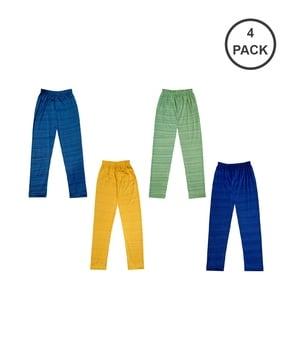 pack of 4 striped leggings