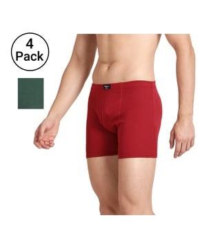 pack of 4 trunks with elasticated waist