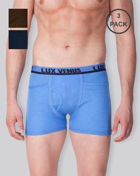 pack of 4 trunks with elasticated waistband