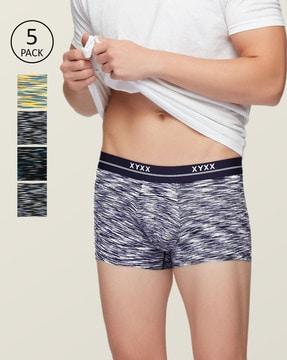 pack of 5 abstract print trunks