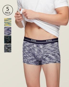pack of 5 abstract print trunks