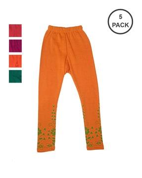 pack of 5 floral print leggings