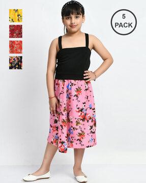 pack of 5 floral print skirt