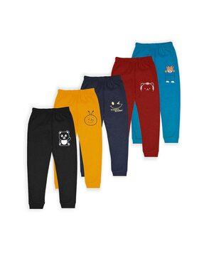 pack of 5 graphic print straight track pants