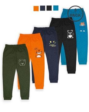 pack of 5 graphic print track pants