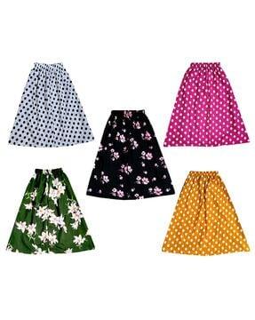 pack of 5 printed a-line skirt