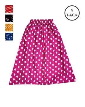 pack of 5 printed a-line skirts