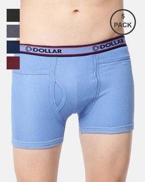 pack of 5 solid trunks with branding