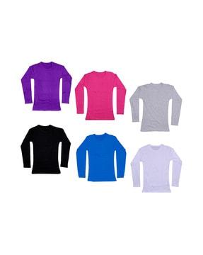 pack of 6 solid t-shirt