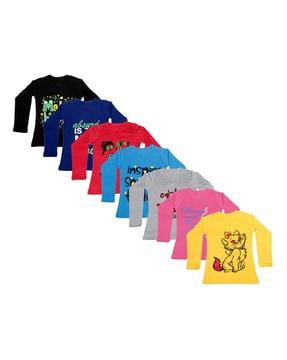 pack of 7 graphic print short sleeves t-shirt