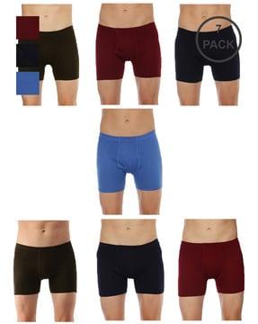 pack of 7 men cotton trunks with elasticated waist