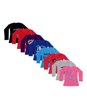 pack of 8 graphic print short sleeves t-shirt