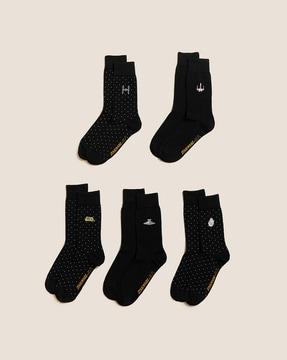 pack  of 5 mid-calf length socks