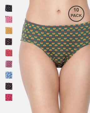 pack of 10 floral print panties
