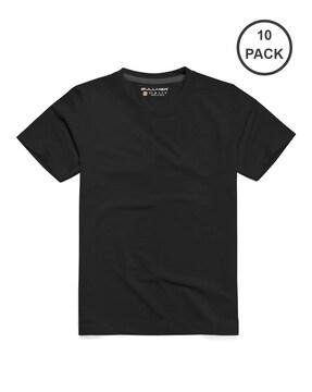 pack of 10 men regular fit round-neck t-shirts