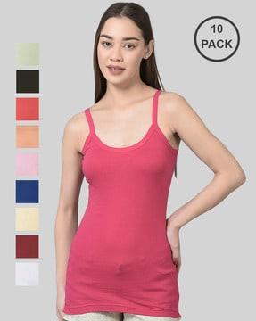 pack of 10 round-neck camisoles