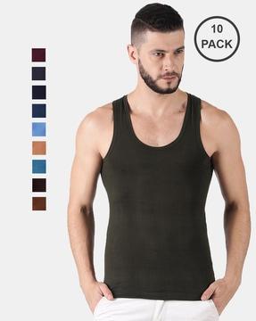 pack of 10 sleeveless vest
