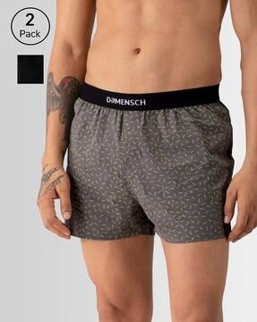 pack of 2 abstract boxers with slip pockets