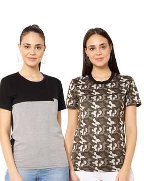 pack of 2 abstract print t-shirt