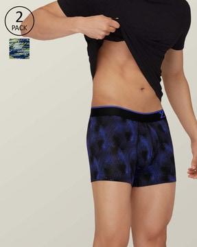 pack of 2 abstract trunks with elasticated waist