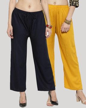 pack of 2 ankle-length palazzos