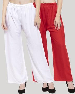 pack of 2 ankle-length palazzos