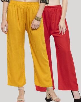 pack of 2 ankle-length palazzos