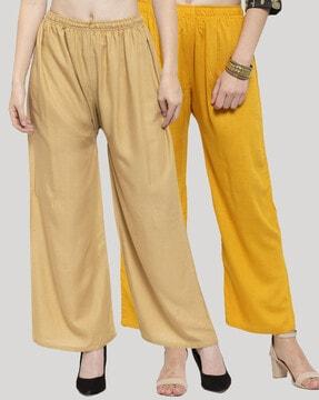 pack of 2 ankle-length palazzos