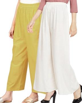 pack of 2 ankle length palazzos