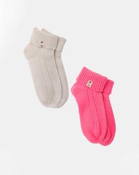 pack of 2 ankle-length socks