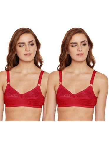 pack of 2 b-c-d cup bra in red colour