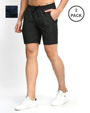 pack of 2 bermudas with elasticated drawstring waist